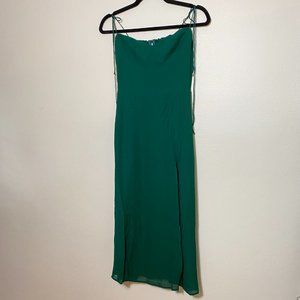 Reformation Green Midi Dress